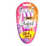 Aparelho De Depilar Soleil BIC Leve 4 Pague 3  Dupla Fita Lubrificante Com Leite De Coco na Amazon